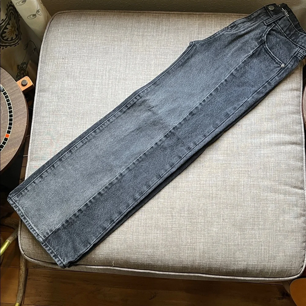 Old Navy Black Gray Baggy Wide Leg Patch Panel Jeans Pants14